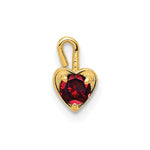Load image into Gallery viewer, 10K Yellow Gold Synthetic Birthstone Heart Charm Pendant