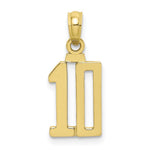 Load image into Gallery viewer, 10K Yellow Gold Number Pendant