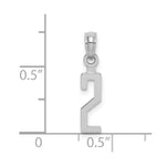 Load image into Gallery viewer, 10K White Gold Number Block Charm Pendant