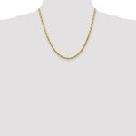 Load image into Gallery viewer, 10K Yellow Gold 4.5mm Diamond-cut Quadruple Rope Chain