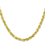 Load image into Gallery viewer, 10K Yellow Gold 5.0mm Diamond-cut Quadruple Rope Chain