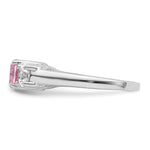 Load image into Gallery viewer, 10K White Gold Survivor Collection Clear/Pink Swarovski Topaz Ring