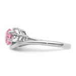Load image into Gallery viewer, 10K White Gold Survivor Collection Clear/Pink Swarovski Topaz Sue Ring