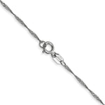 Load image into Gallery viewer, 14K White Gold 1mm Singapore Chain (CARDED) Necklace