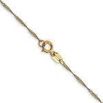 Load image into Gallery viewer, 14K Yellow Gold 1mm Singapore Chain (CARDED) Necklace
