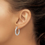 Load image into Gallery viewer, 10K Yellow White Gold Twist Polished Hoop Earring