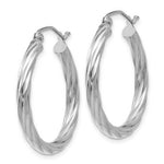 Load image into Gallery viewer, 10K Yellow White Gold Twist Polished Hoop Earring