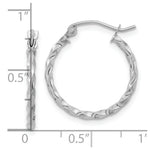 Load image into Gallery viewer, 10K Yellow White Gold Twist Polished Hoop Earring