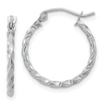 Load image into Gallery viewer, 10K Yellow White Gold Twist Polished Hoop Earring