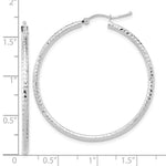 Load image into Gallery viewer, 10K Yellow White Gold Diamond-cut 2mm Round Tube Hoop Earrings