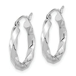 Load image into Gallery viewer, 10k Yellow White Gold Polished 3mm Twisted Hoop Earrings