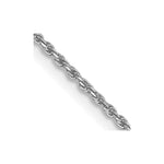 Load image into Gallery viewer, 10K White Gold 1.2mm Machine Made Diamond Cut Rope Chain Necklace