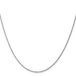Load image into Gallery viewer, 10K White Gold 1.2mm Machine Made Diamond Cut Rope Chain Necklace