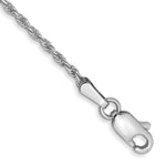Load image into Gallery viewer, 10K White Gold 1.5mm Machine Made Diamond Cut Rope Chain Bracelet