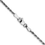 Load image into Gallery viewer, 10K White Gold 1.7mm Machine Made Diamond Cut Rope Chain Necklace