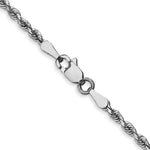 Load image into Gallery viewer, 10k White Gold 2.25mm Diamond-cut Quadruple Rope Chain