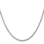Load image into Gallery viewer, 10k White Gold 3mm Diamond-cut Quadruple Rope Chain