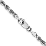 Load image into Gallery viewer, 10k White Gold 3mm Diamond-cut Quadruple Rope Chain