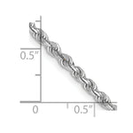 Load image into Gallery viewer, 10k White Gold 3mm Diamond-cut Quadruple Rope Chain
