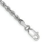 Load image into Gallery viewer, 10k White Gold 3mm Diamond-cut Quadruple Rope Chain