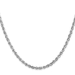 Load image into Gallery viewer, 10k White Gold 3.35mm Diamond-cut Quadruple Rope Chain