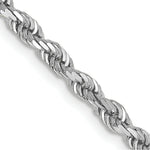Load image into Gallery viewer, 10k White Gold 3.35mm Diamond-cut Quadruple Rope Chain