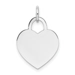 Load image into Gallery viewer, 14K White Gold Medium Engravable Heart