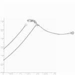 Load image into Gallery viewer, Leslies 14K White Gold Adjustable Flat Cable Chain Necklace Length 22'' inches