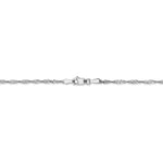 Load image into Gallery viewer, Leslies 14K White Gold Singapore Chain w/ Lock Anklet Length 10'' inches