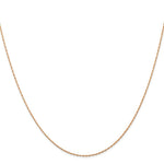 Load image into Gallery viewer, 14k Rose Gold .5 mm Cable Rope Chain (CARDED) length: 16 inches