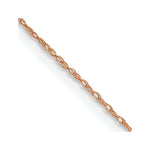 Load image into Gallery viewer, 14k Rose Gold .5 mm Cable Rope Chain (CARDED) length: 16 inches
