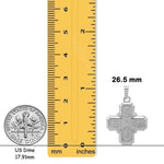 Load image into Gallery viewer, Four Way Catholic Medal Pendant 4-Way in Solid 14K Yellow or White Gold - I Am a Catholic - Please Call a Priest inscription