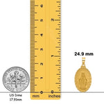 Load image into Gallery viewer, 14K Gold Miraculous Medal Oval Pendant - 7 sizes - Small - Medium - Large - X-Large