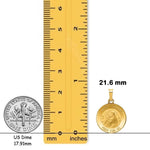 Load image into Gallery viewer, Saint Anthony 14K Gold Medal Pendant Charm - Yellow or White Gold - with Chain options