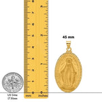 Load image into Gallery viewer, 14K Gold Miraculous Medal Oval Pendant - 7 sizes - Small - Medium - Large - X-Large