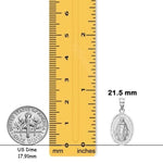 Load image into Gallery viewer, 14K Yellow or White Gold Miraculous Medal Pendant Charm Oval - Size: 17.5x11.3 with Chain Option