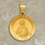 Load image into Gallery viewer, 14K Gold St. Brigid Medal Pendant - Custom Engravable with Necklace Chain Options