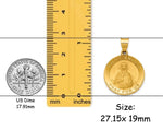 Load image into Gallery viewer, 14K Gold St. Brigid Medal Pendant - Custom Engravable with Necklace Chain Options