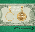 Load image into Gallery viewer, 14K Gold Coin Bezel Mounting Pendant in 22 Different Sizes for Making Coin Jewelry - U.S. and Foreign - Diamond-cut Rim