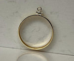 Load image into Gallery viewer, 14K Gold Coin Bezel Necklace Pendant Frame - Plain Polished Screw Top in Sizes 13mm up to 41.5mm