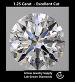 Load image into Gallery viewer, Certified 1.25 Carat Round Lab Grown Diamond - Excellent Cut - Select from Clarity/Color Grades: VVS1 D VVS2 E VS1 F VS2 G H