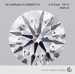 Load image into Gallery viewer, 2.18 Carat Certified Lab Grown Round Loose Diamond VS1 H - Ideal cut - with IGI Certification