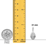 Load image into Gallery viewer, Solid 14K Oval Miraculous Medal Pendant - with Chain Options