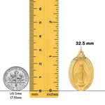 Load image into Gallery viewer, Solid 14K Oval Miraculous Medal Pendant - with Chain Options