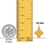 Load image into Gallery viewer, 4 Way Medal Cross - I Am A Catholic - Pendant Charm in Solid 14K Gold - with Chain Options