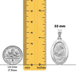 Load image into Gallery viewer, Saint Anthony Oval 14K Gold Medal Pendant in Yellow or White Gold with Free Engraving - with Chain Options