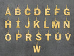 Load image into Gallery viewer, 14K Gold Block Letters Diamond-cut Charm Pendant - Solid Gold - Alphabet