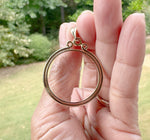 Load image into Gallery viewer, 14K Yellow Gold Coin Bezel Mounting Pendant - 10 Different Sizes - Polished Triple Circle Top Prong Coin Bezel Pendant with Chain Options