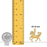 Load image into Gallery viewer, 14K Yellow Gold Horse Charm with Chain Necklace options
