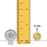 Load image into Gallery viewer, 14K Yellow Gold Polished Reversible Have Faith/Footprints Pendant with Chain Necklace options
